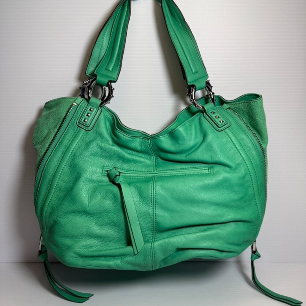 Aimee Kestenberg Vibrant Green Leather Shoulder Bag
